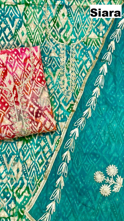 Print 410 Siara Salwar Suits Supplier Gujarat