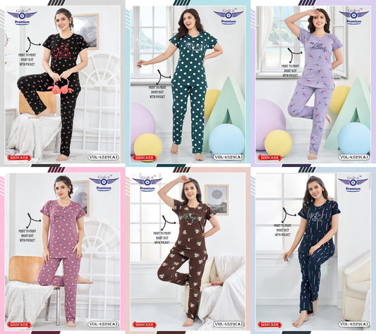 Print 4529 A Grab It Pyjama Night Suits Supplier Gujarat