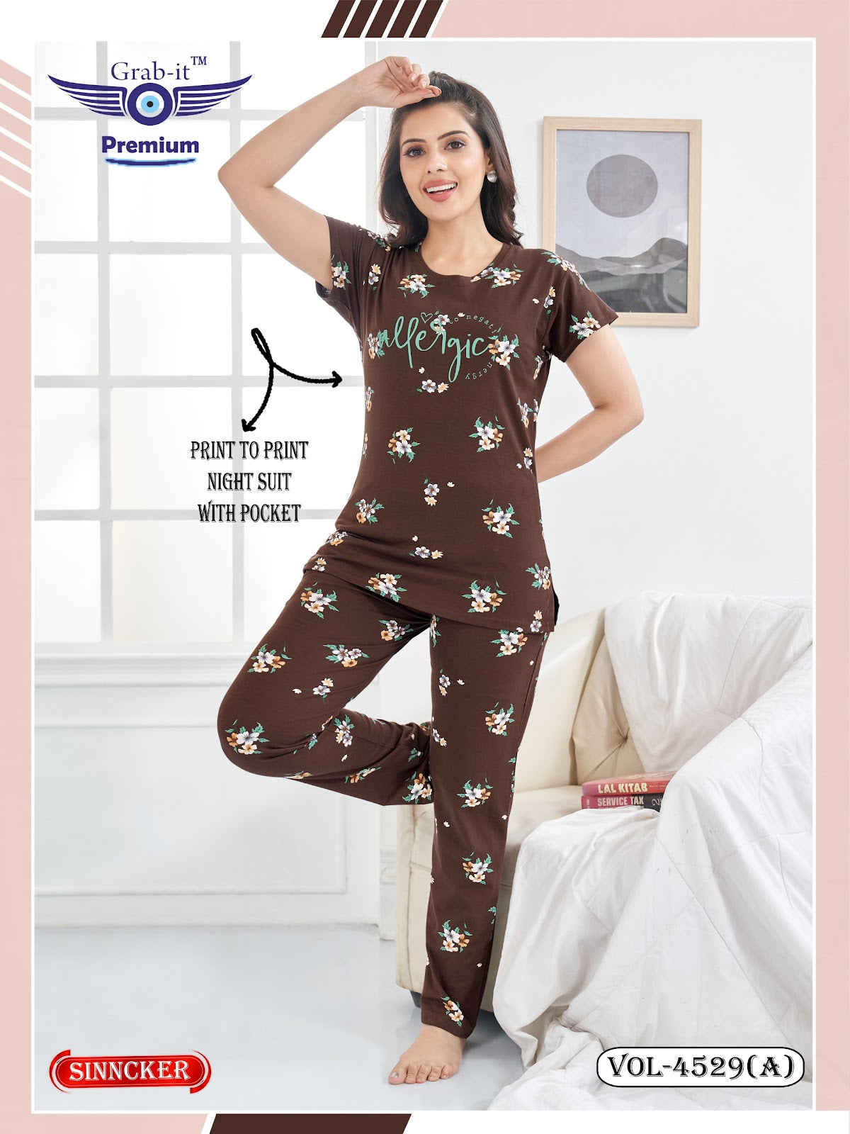 Print 4529 A Grab It Pyjama Night Suits Supplier Gujarat