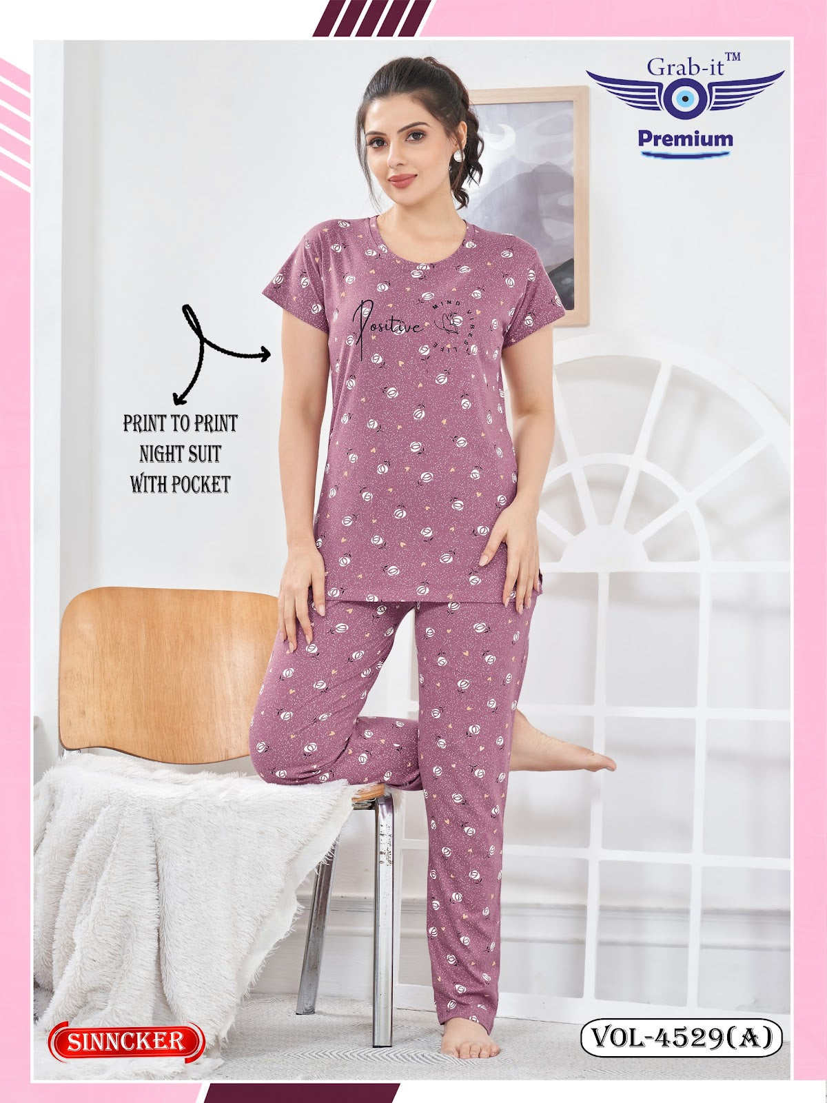Print 4529 A Grab It Pyjama Night Suits Supplier Gujarat
