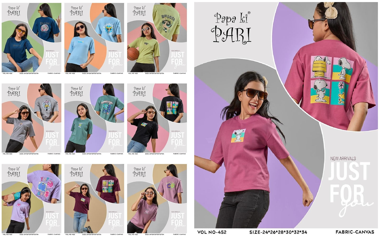 Print 452 Papa Ki Pari Canvas Girls Top Manufacturer Ahmedabad