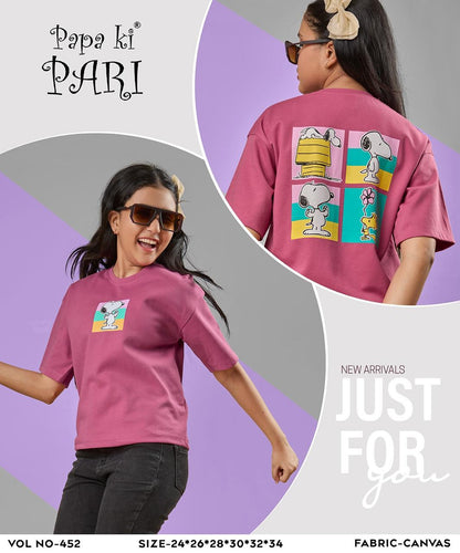 Print 452 Papa Ki Pari Canvas Girls Top Manufacturer Ahmedabad