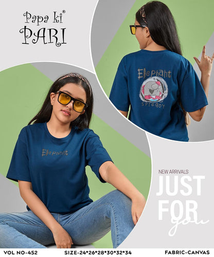Print 452 Papa Ki Pari Canvas Girls Top Manufacturer Ahmedabad
