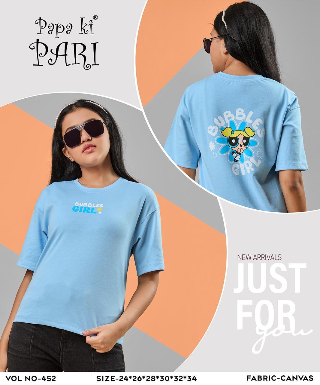Print 452 Papa Ki Pari Canvas Girls Top Manufacturer Ahmedabad