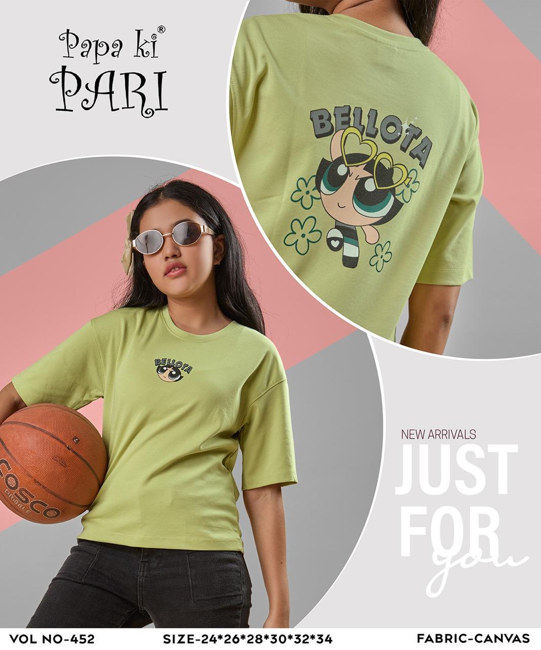 Print 452 Papa Ki Pari Canvas Girls Top Manufacturer Ahmedabad