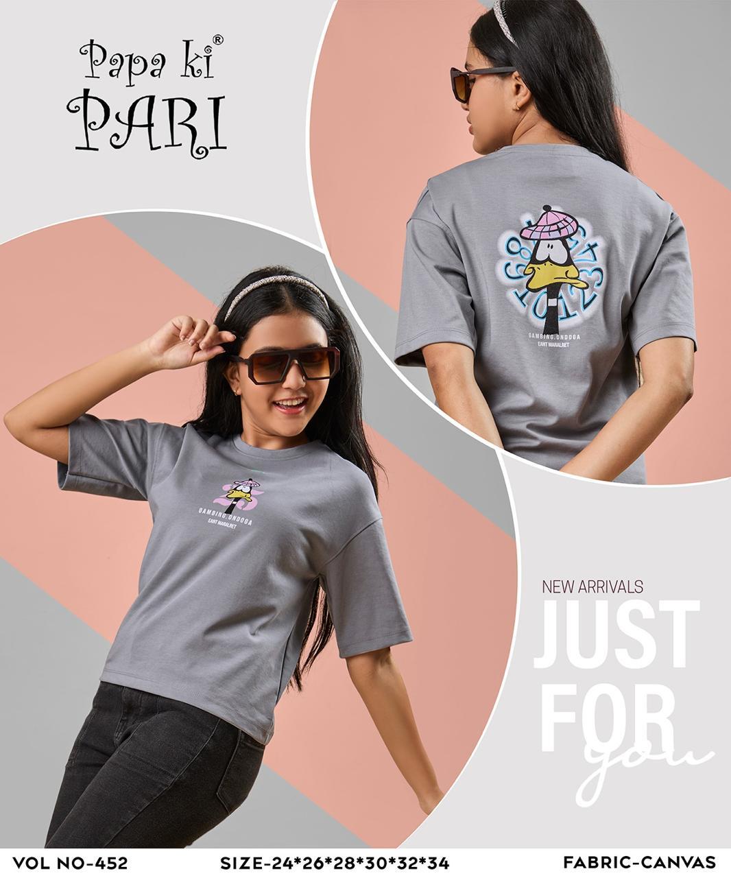 Print 452 Papa Ki Pari Canvas Girls Top Manufacturer Ahmedabad