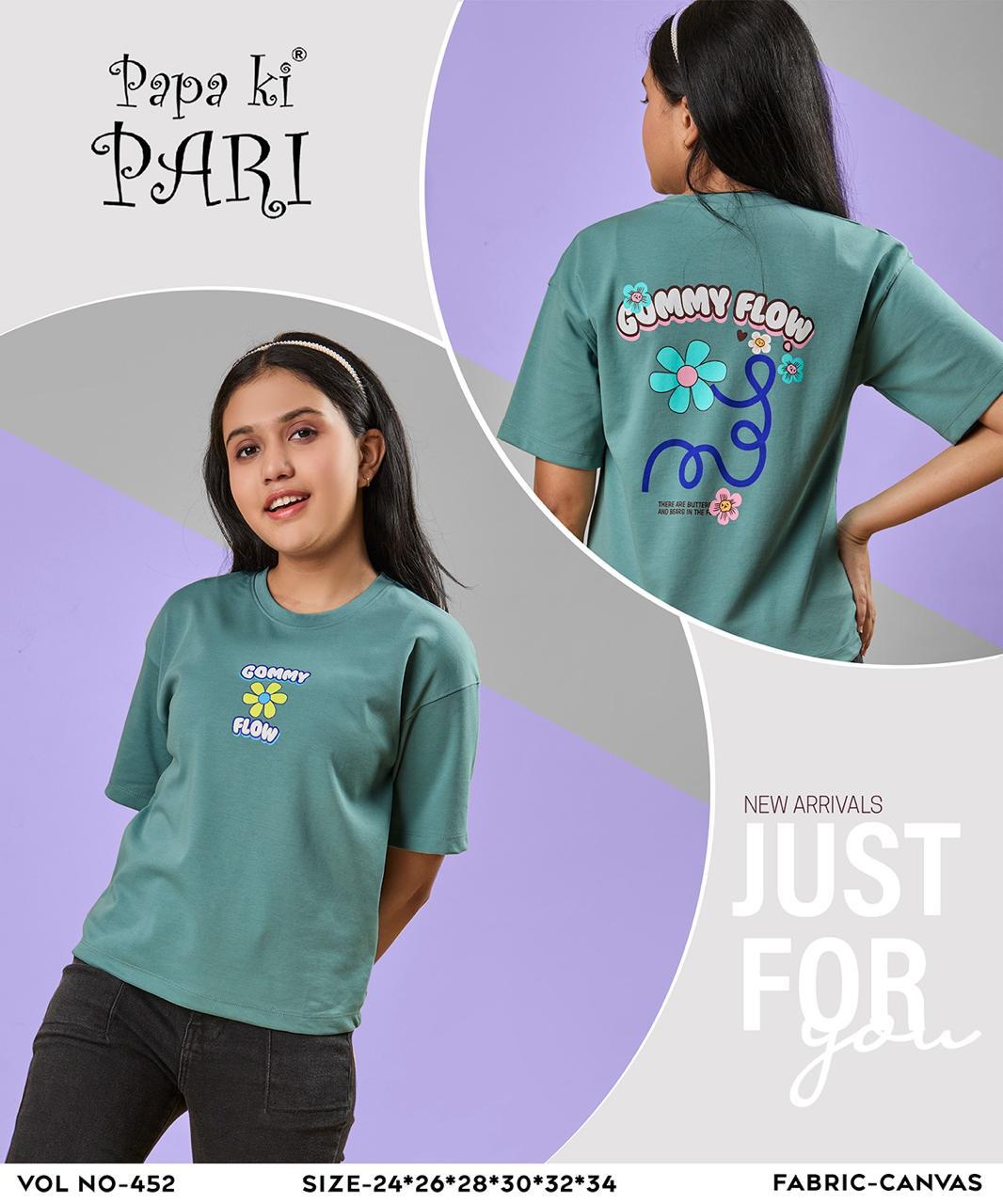 Print 452 Papa Ki Pari Canvas Girls Top Manufacturer Ahmedabad