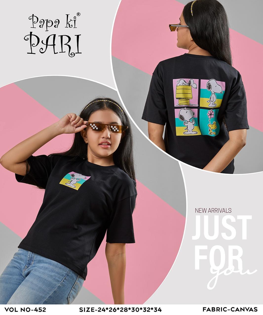 Print 452 Papa Ki Pari Canvas Girls Top Manufacturer Ahmedabad