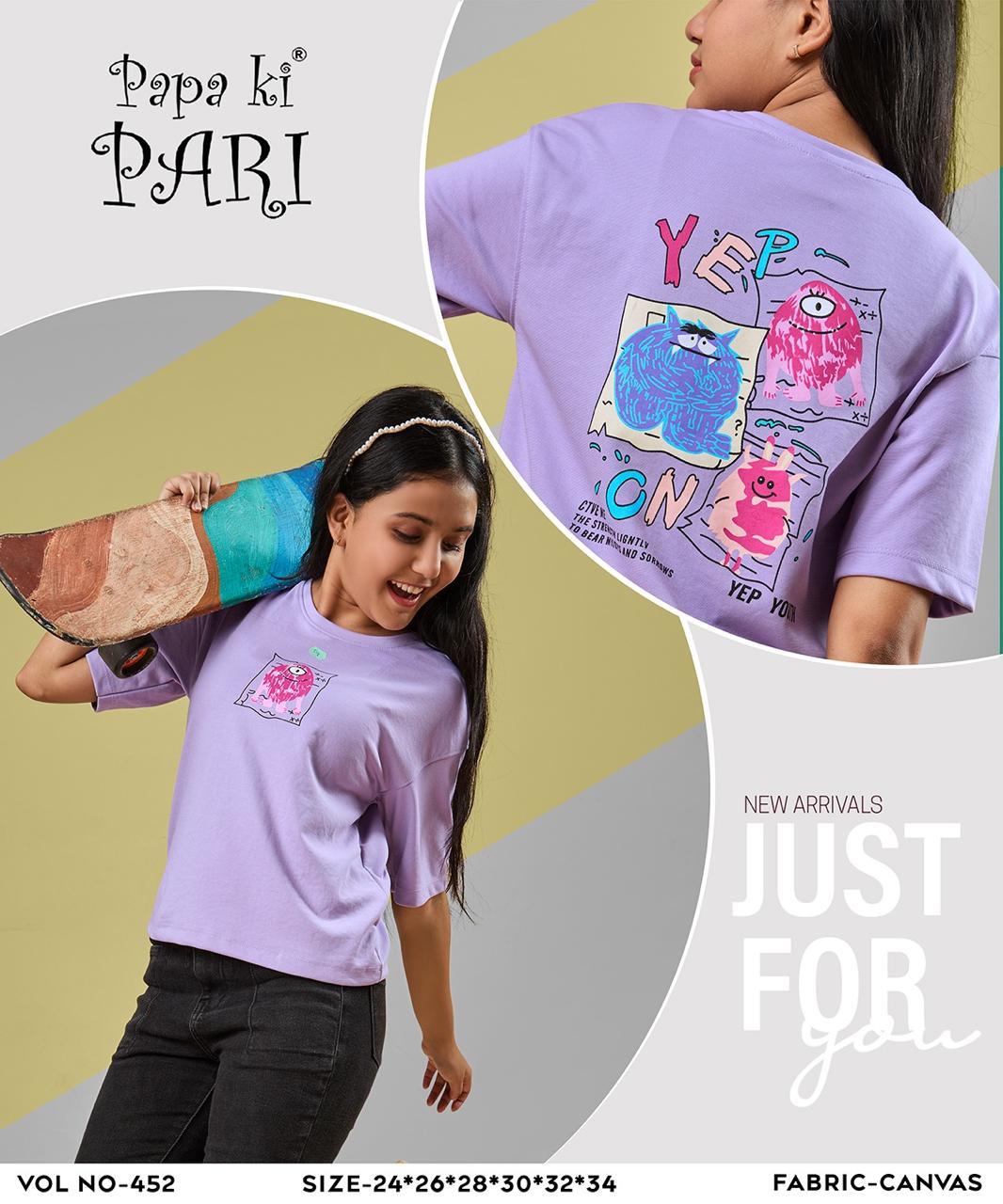 Print 452 Papa Ki Pari Canvas Girls Top Manufacturer Ahmedabad
