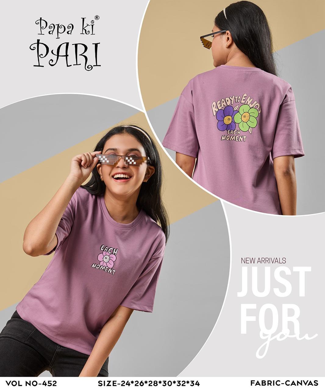 Print 452 Papa Ki Pari Canvas Girls Top Manufacturer Ahmedabad