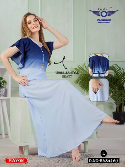 Print 5480 To 5485 Grab It Night Gowns Manufacturer India