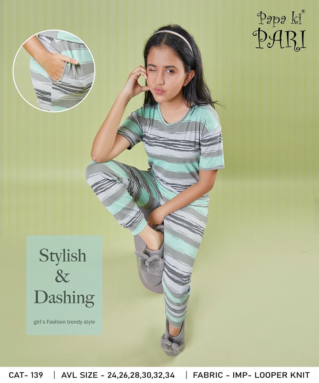 Print Cat 139 Papa Ki Pari Imported Girls Co Ord Set Wholesaler Gujarat