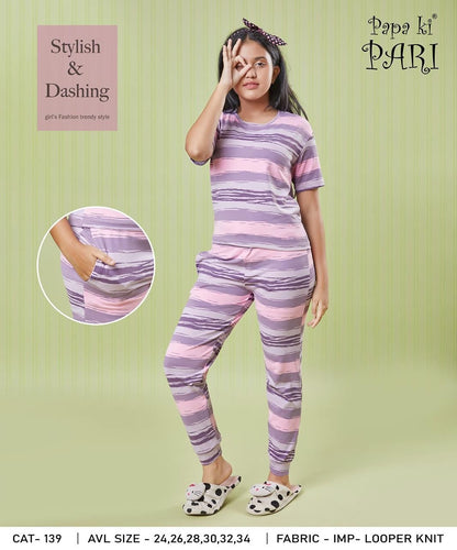 Print Cat 139 Papa Ki Pari Imported Girls Co Ord Set Wholesaler Gujarat