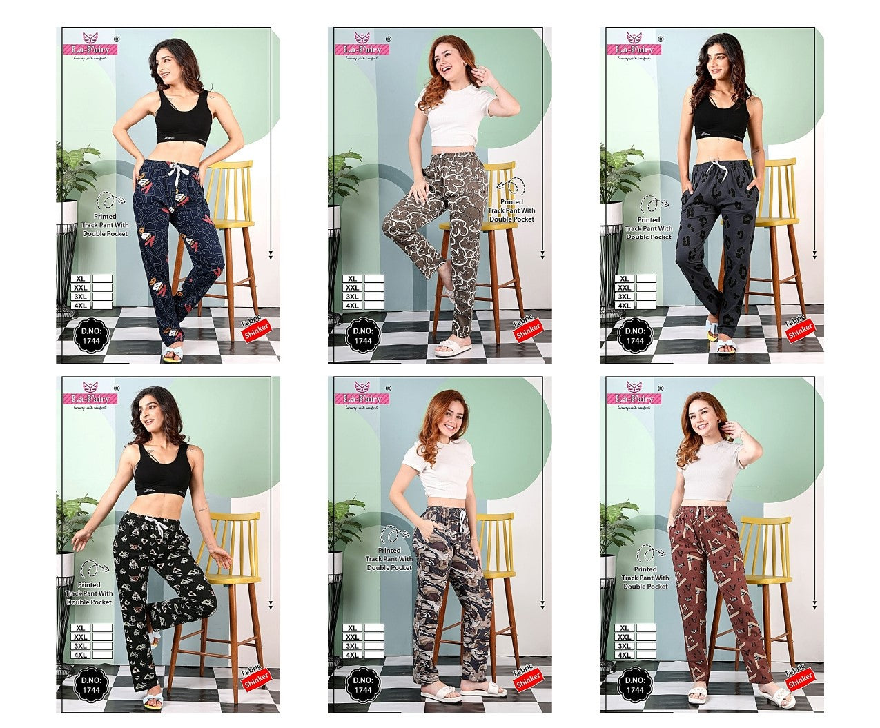 Print Design 1744 La Fairy Sinker Women Night Lower Exporter India