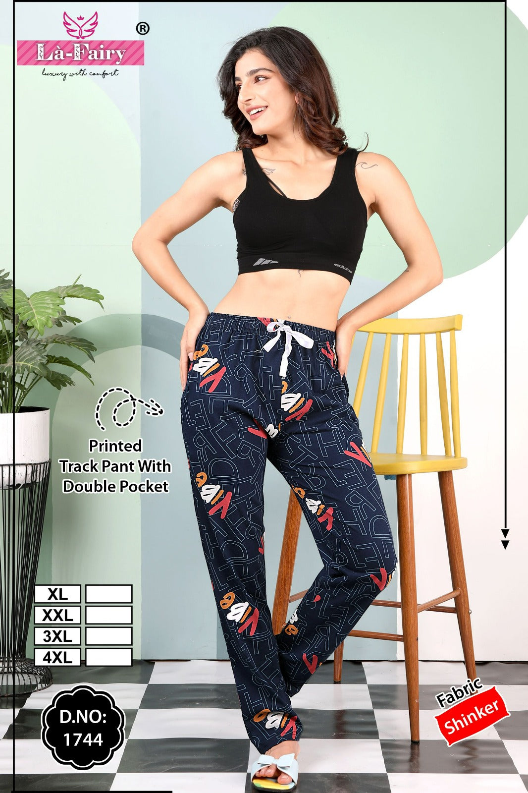 Print Design 1744 La Fairy Sinker Women Night Lower Exporter India