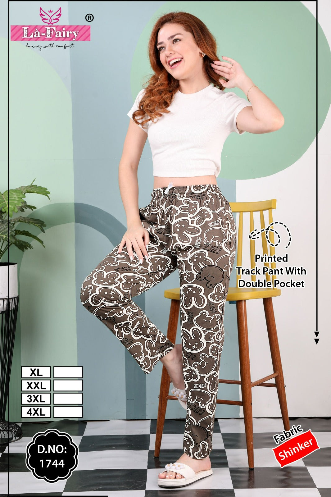 Print Design 1744 La Fairy Sinker Women Night Lower Exporter India