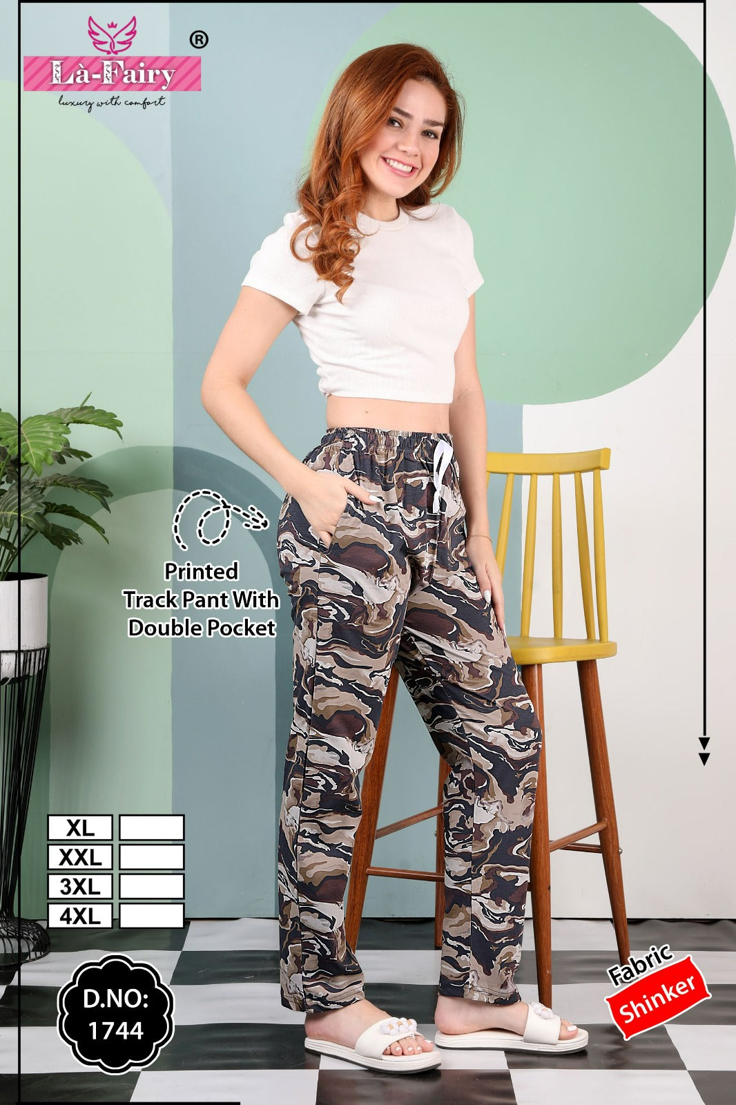 Print Design 1744 La Fairy Sinker Women Night Lower Exporter India