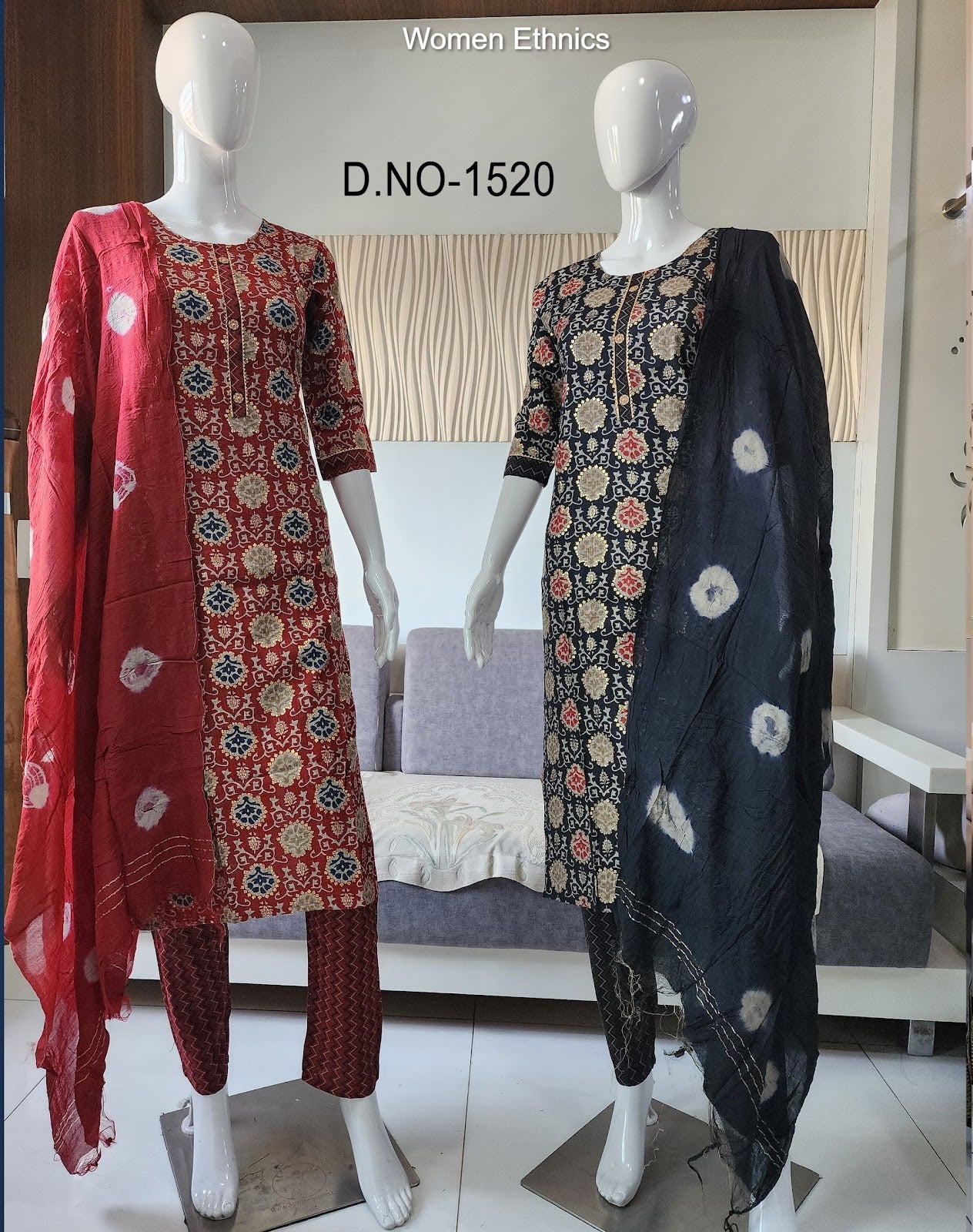 Print Design 270325 Women Ethnics Capsule Readymade Pant Style Suits Supplier Gujarat