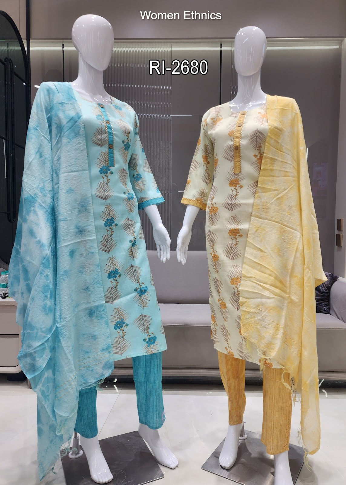 Print Design 270325 Women Ethnics Capsule Readymade Pant Style Suits Supplier Gujarat