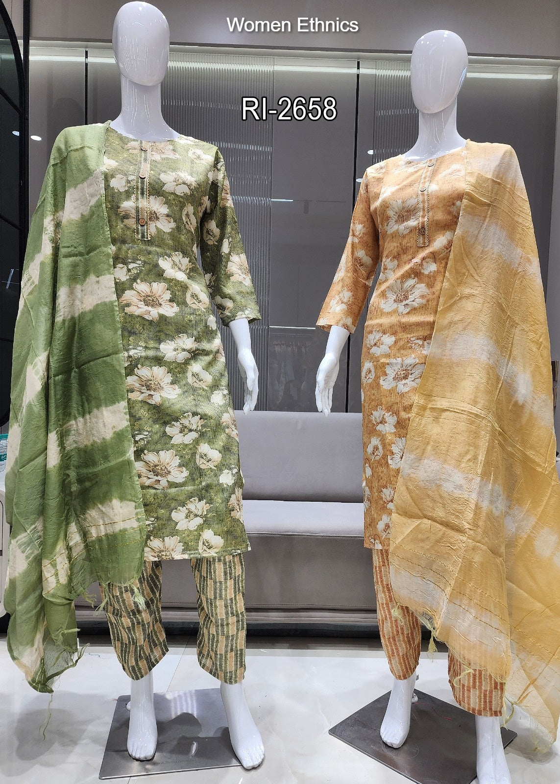 Print Design 270325 Women Ethnics Capsule Readymade Pant Style Suits Supplier Gujarat