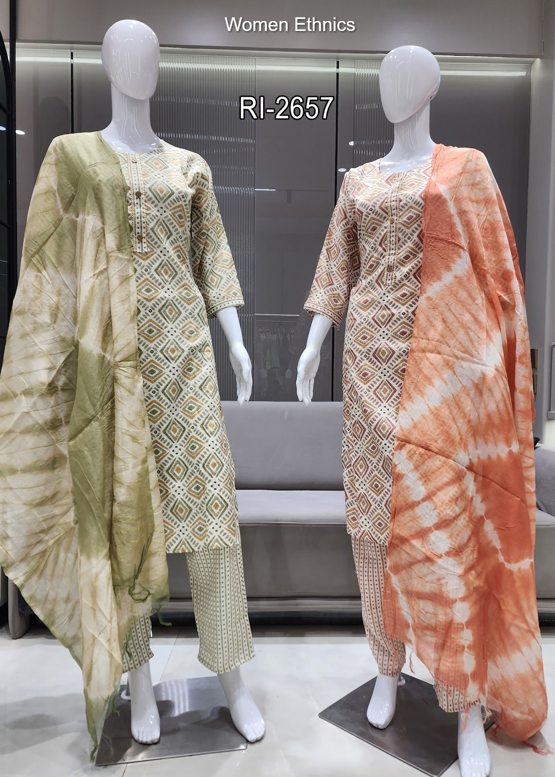 Print Design 270325 Women Ethnics Capsule Readymade Pant Style Suits Supplier Gujarat