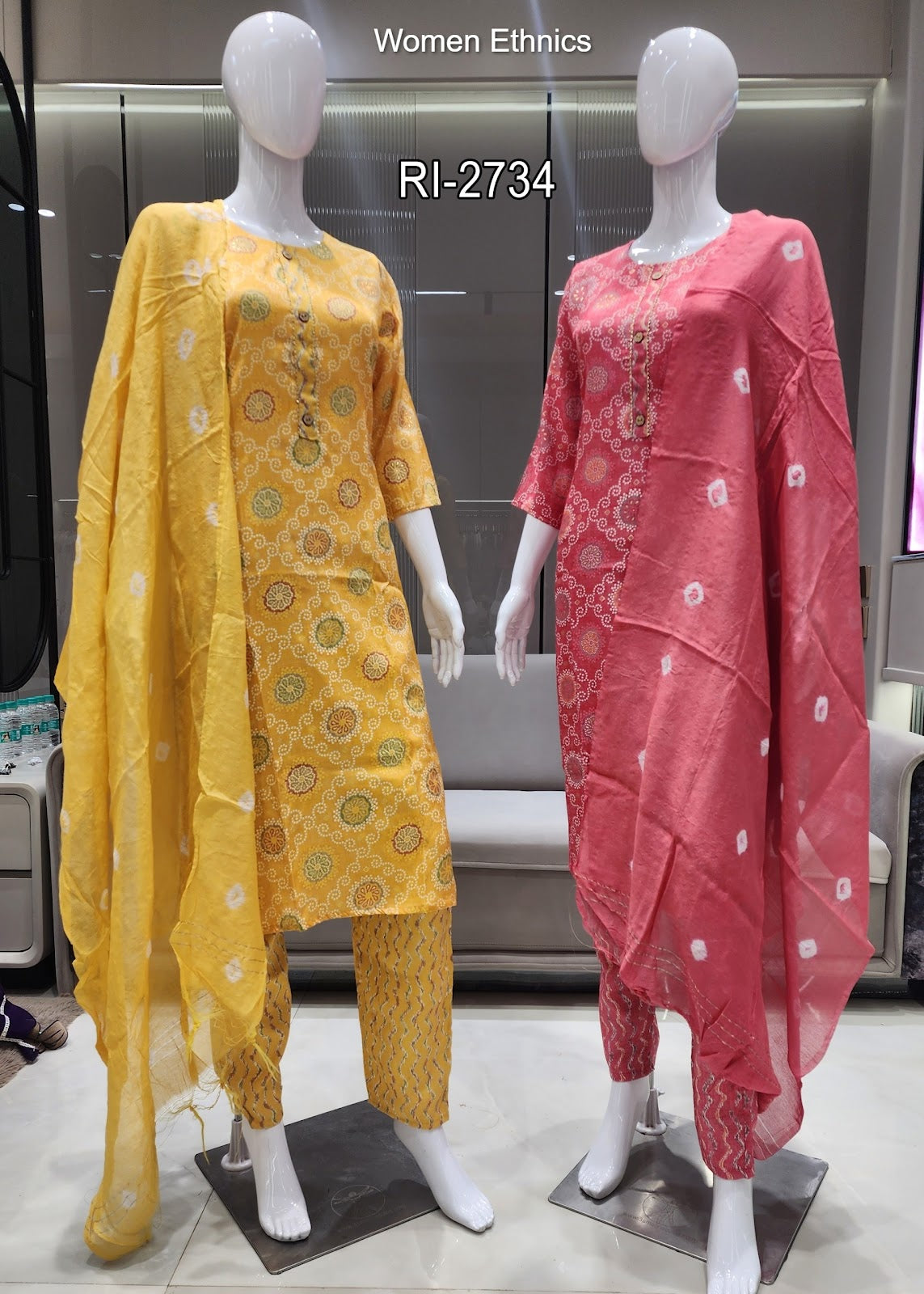 Print Design 270325 Women Ethnics Capsule Readymade Pant Style Suits Supplier Gujarat
