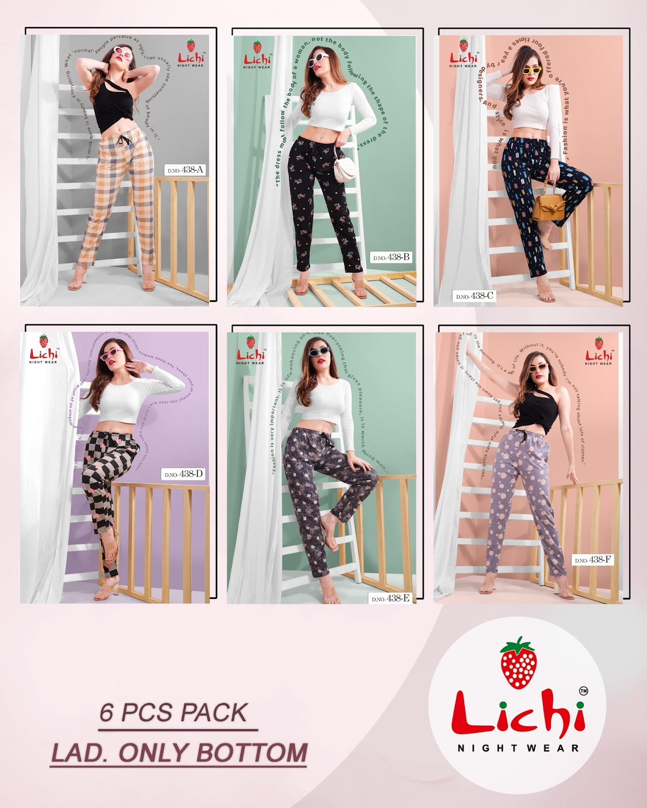 Print Design 438 Lichi Cotton Women Night Lower Supplier Gujarat