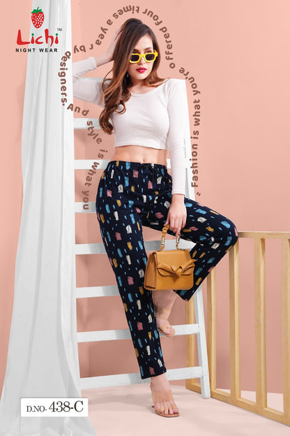 Print Design 438 Lichi Cotton Women Night Lower Supplier Gujarat