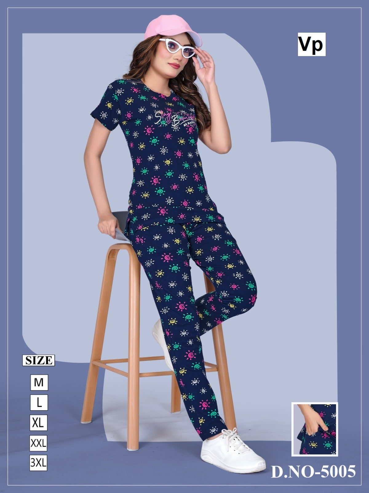 Print Design 5005 Vp Biowash Pyjama Night Suits Manufacturer Gujarat