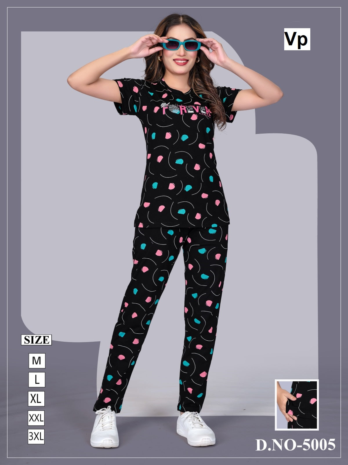 Print Design 5005 Vp Biowash Pyjama Night Suits Manufacturer Gujarat