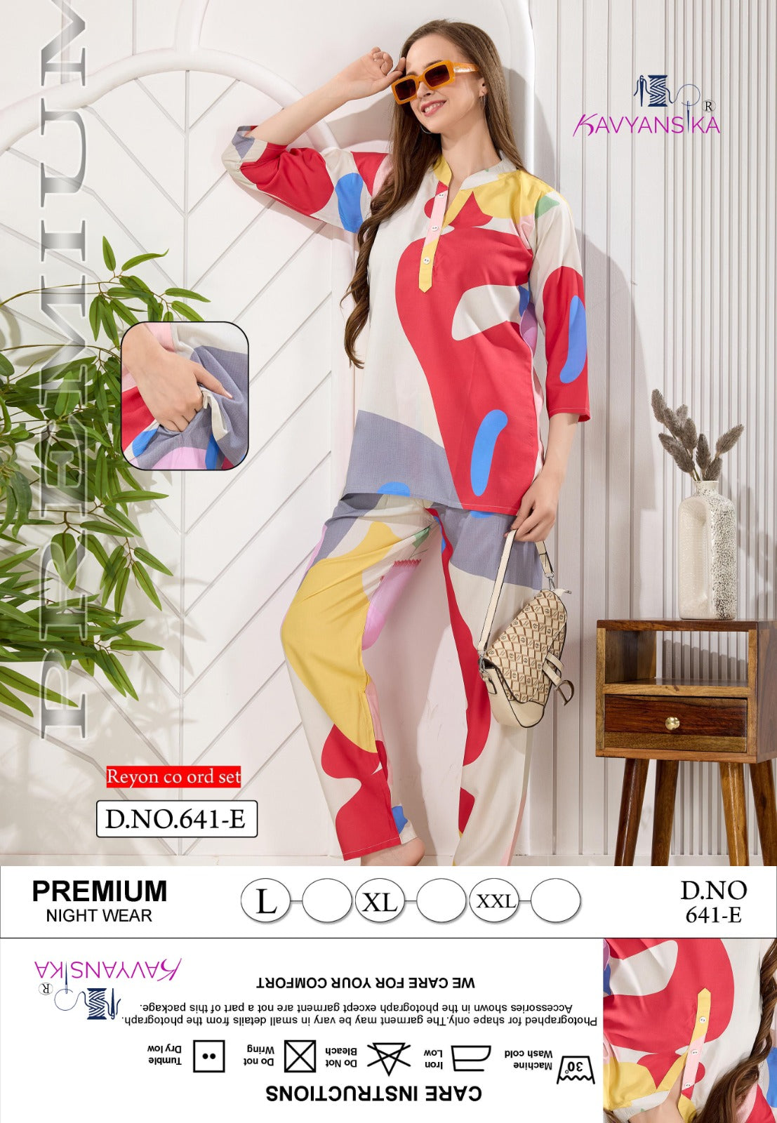 Print Design 641 Kavyansika Reyon Co Ord Set Supplier India