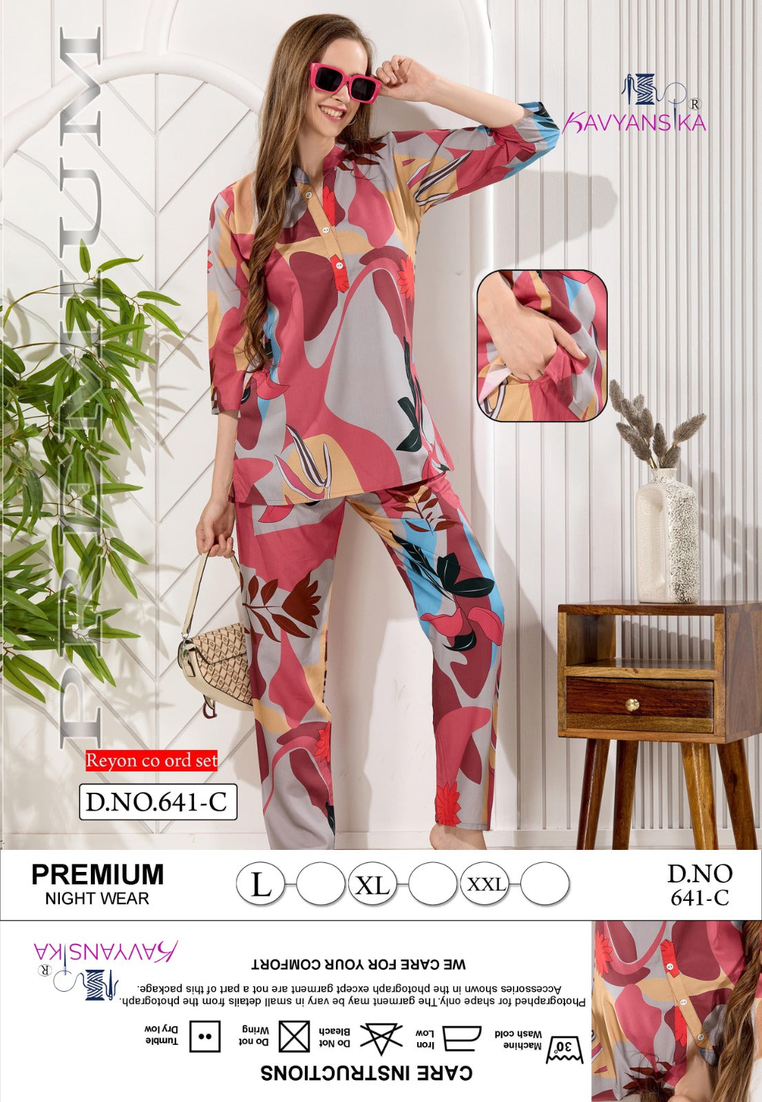 Print Design 641 Kavyansika Reyon Co Ord Set Supplier India