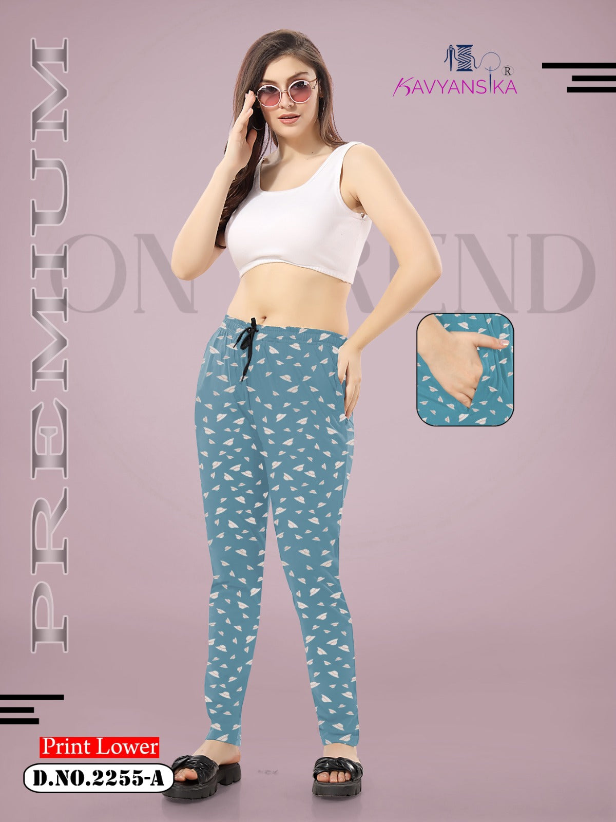 Print Design No 2255 Kavyansika Hosiery Cotton Women Night Lower Wholesale Price