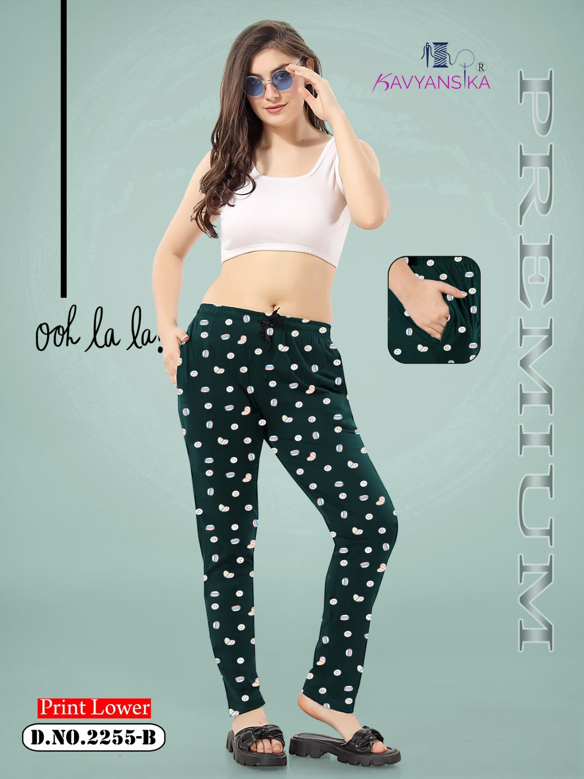 Print Design No 2255 Kavyansika Hosiery Cotton Women Night Lower Wholesale Price