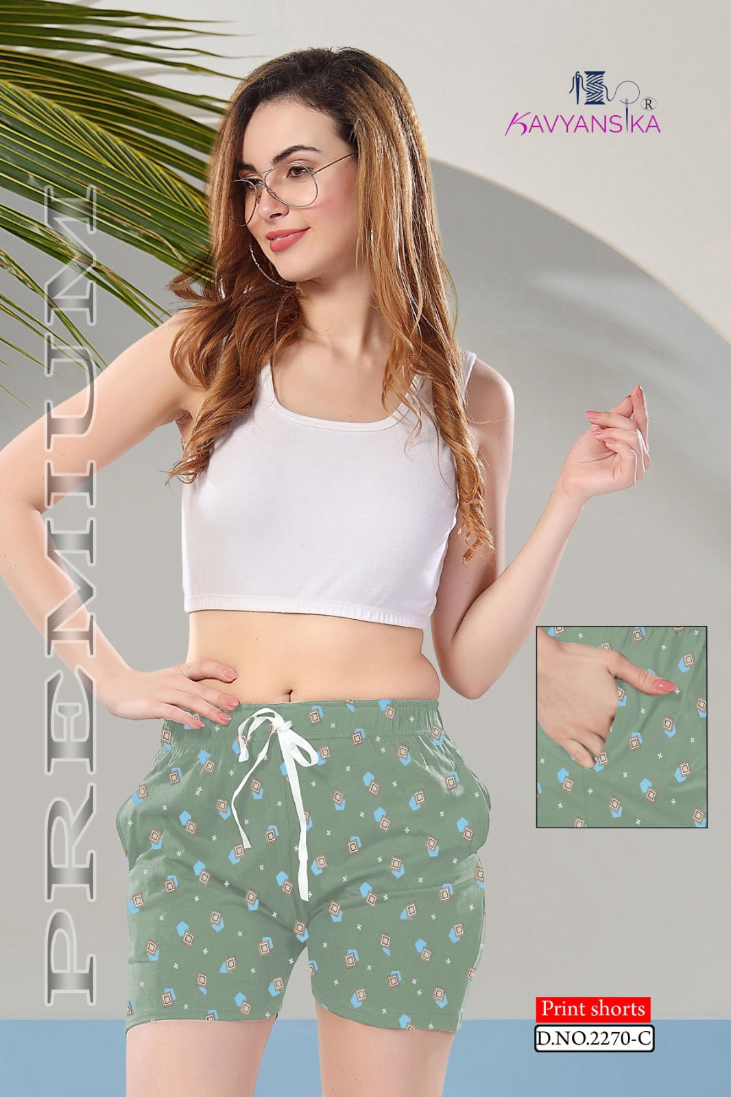 Print Design No 2270 Kavyansika Hosiery Women Shorts Wholesale