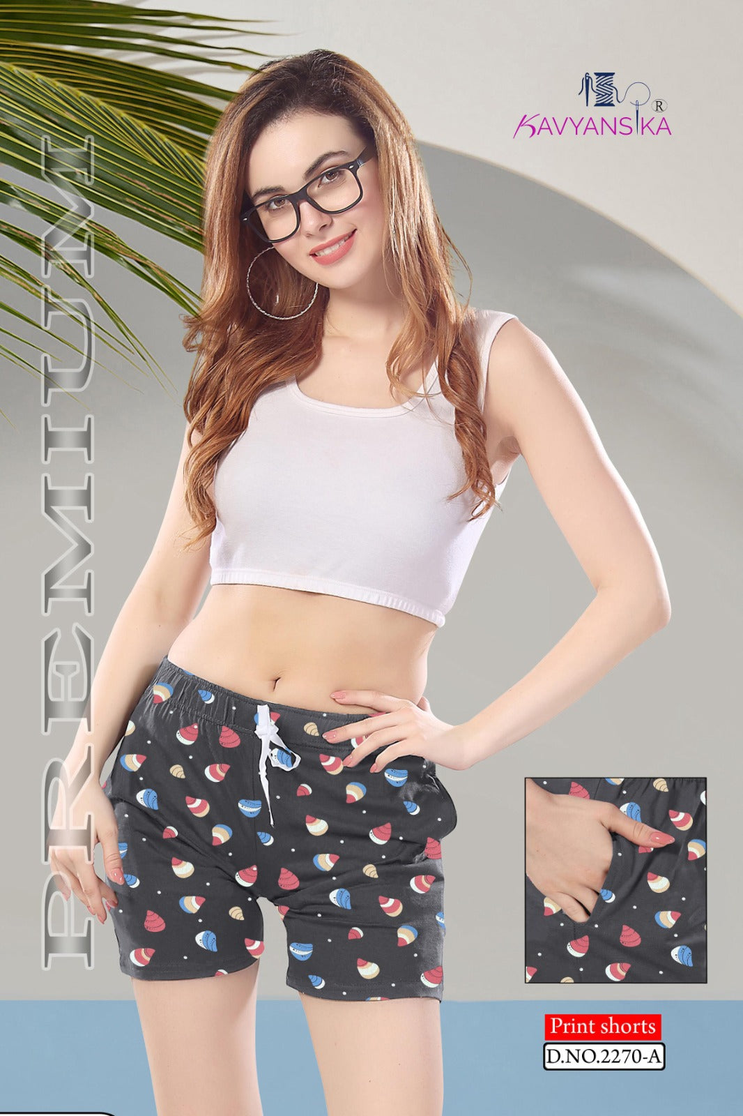 Print Design No 2270 Kavyansika Hosiery Women Shorts Wholesale