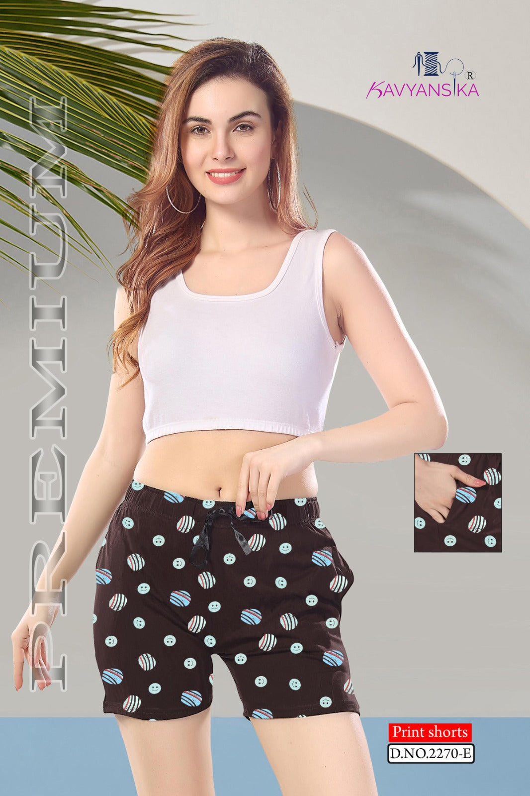 Print Design No 2270 Kavyansika Hosiery Women Shorts Wholesale