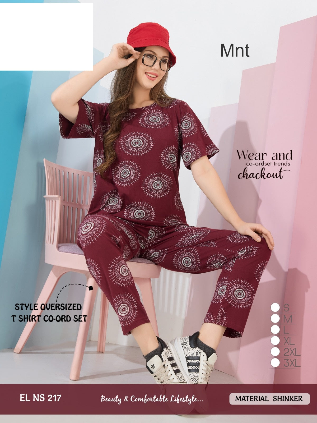 Print El Ns 217 Mnt Sinker Co Ord Set Supplier India