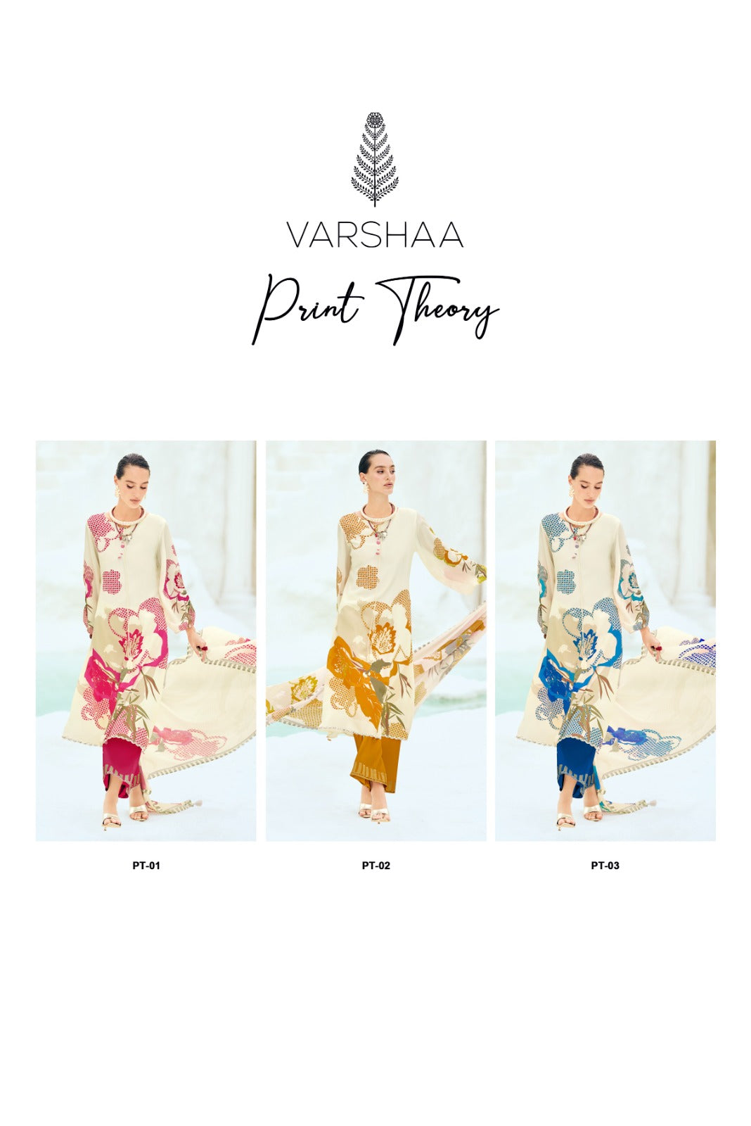 Print Theory Varshaa Cotton Pant Style Suits Exporter Gujarat