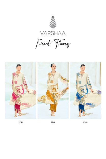 Print Theory Varshaa Cotton Pant Style Suits Exporter Gujarat