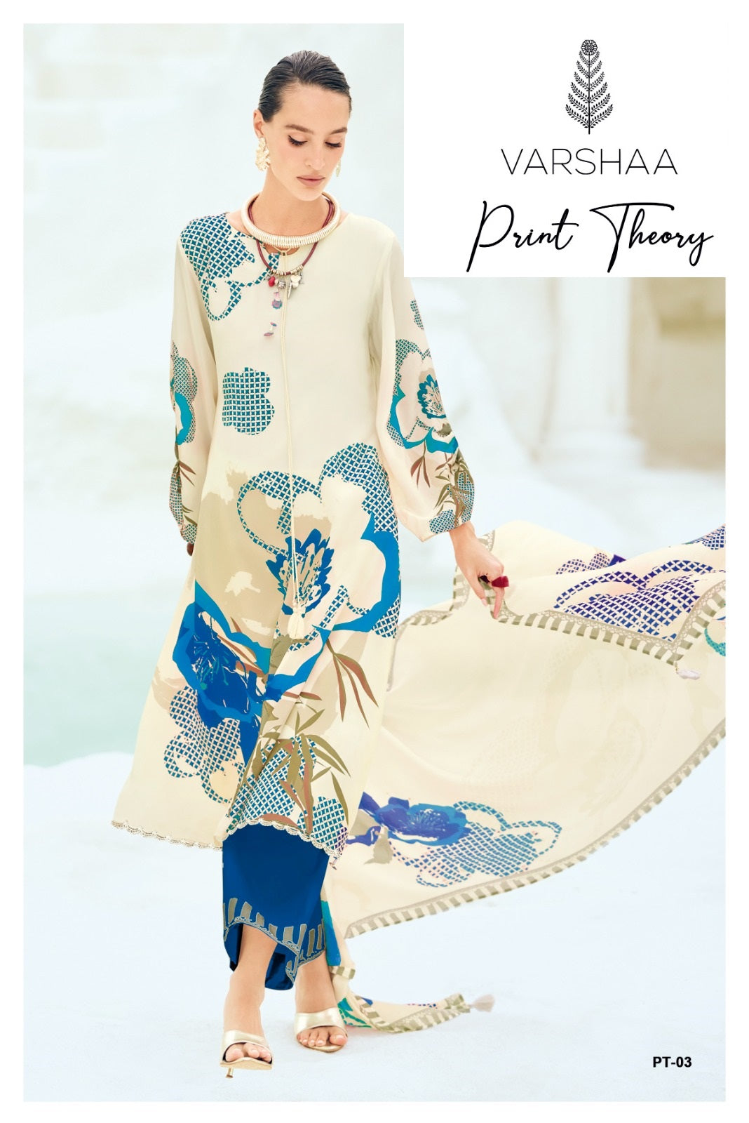 Print Theory Varshaa Cotton Pant Style Suits Exporter Gujarat