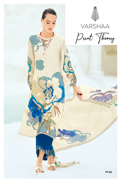 Print Theory Varshaa Cotton Pant Style Suits Exporter Gujarat