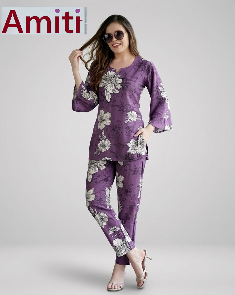 Print To Print 0204 Amiti Cotton Rayon Co Ord Set Wholesale Price