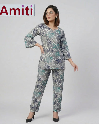 Print To Print 0204 Amiti Cotton Rayon Co Ord Set Wholesale Price