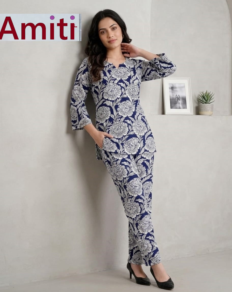 Print To Print 0204 Amiti Cotton Rayon Co Ord Set Wholesale Price