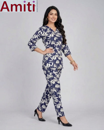 Print To Print 0204 Amiti Cotton Rayon Co Ord Set Wholesale Price