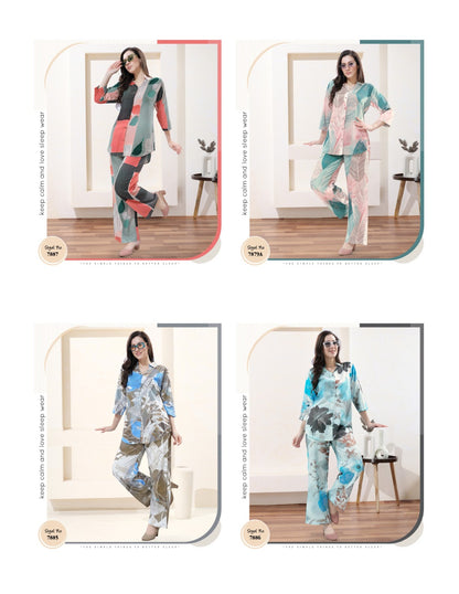 Print To Print 0411 Belly Reyon Co Ord Set Exporter Gujarat