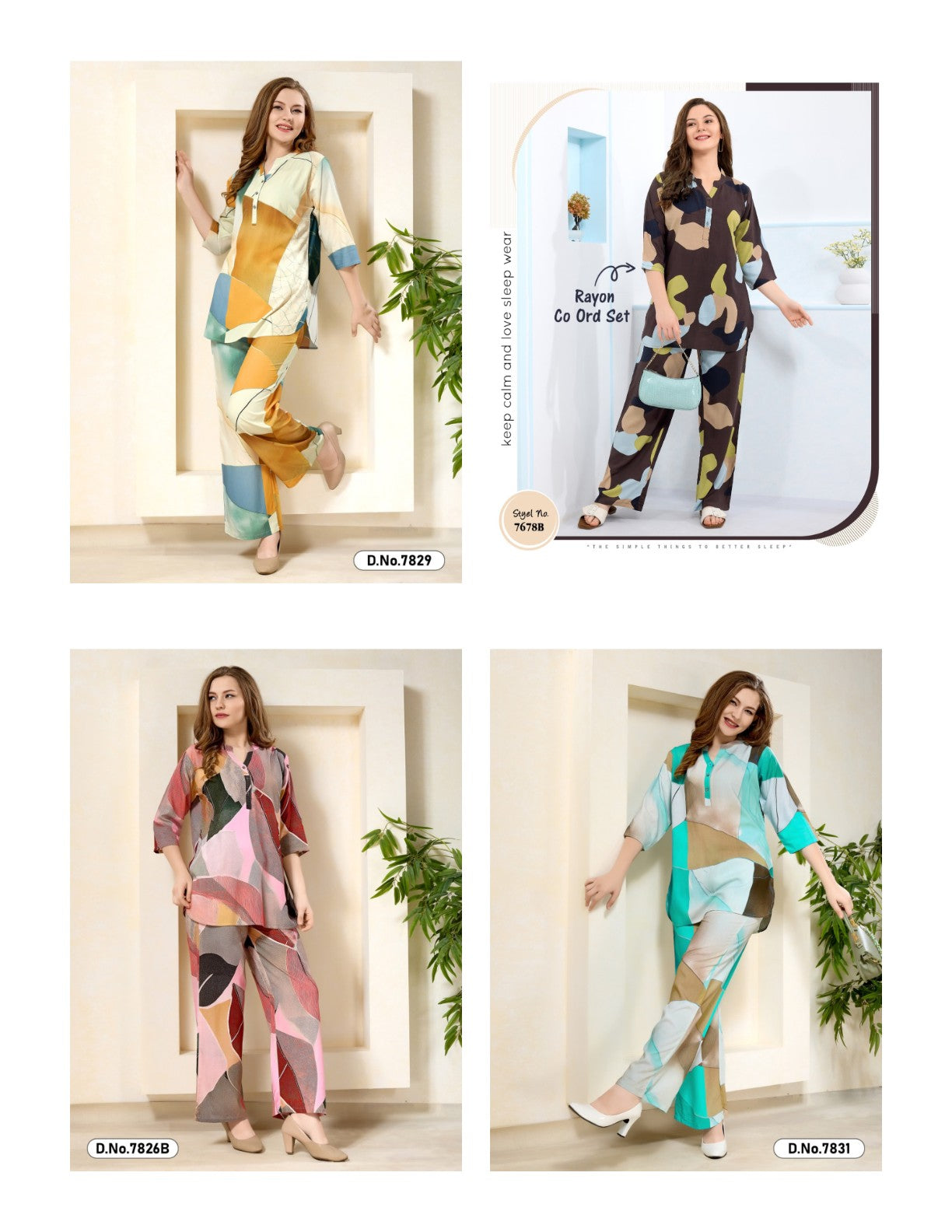 Print To Print 0411 Belly Reyon Co Ord Set Exporter Gujarat