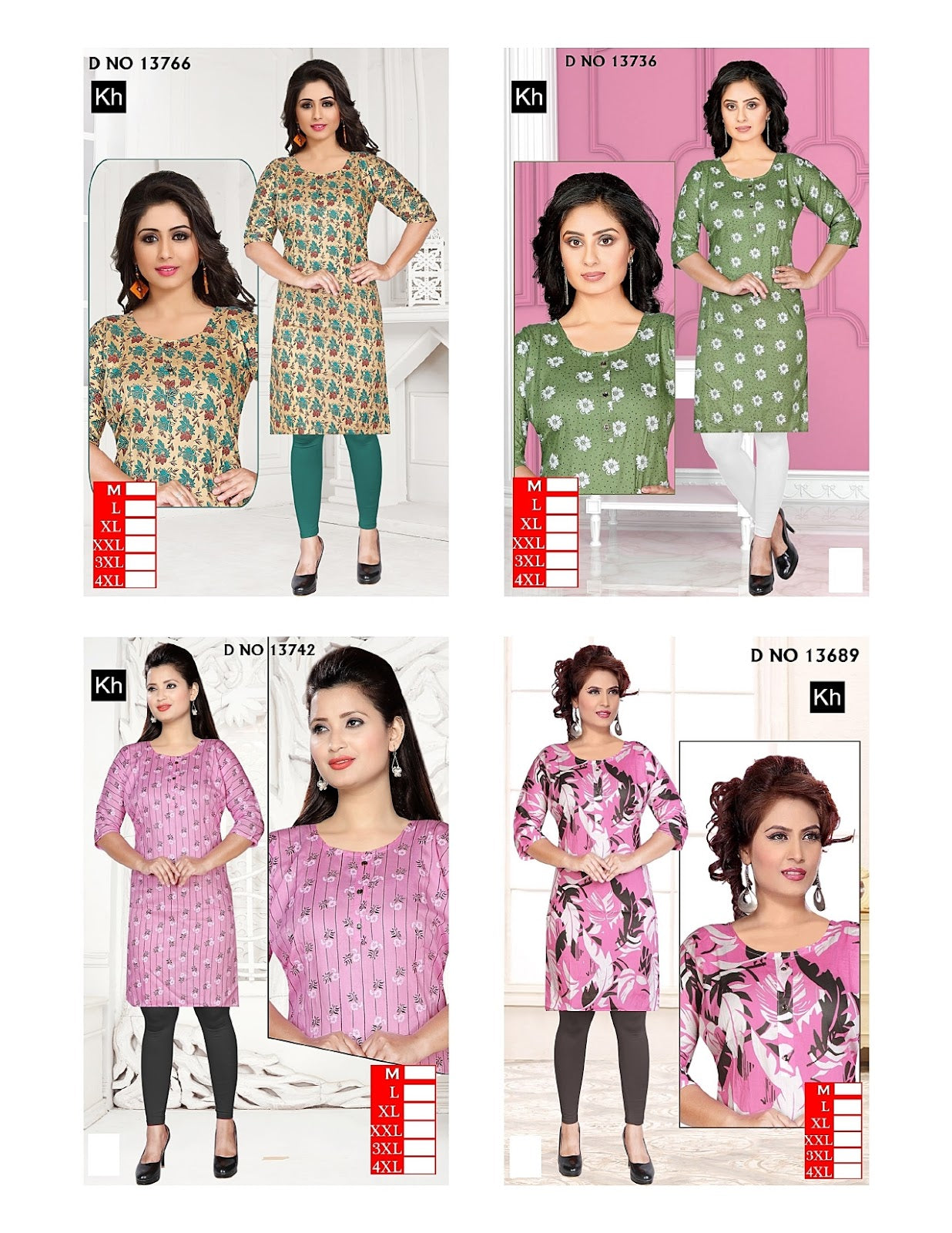 Print To Print 0608 Kh Reyon Knee Length Kurtis Manufacturer India
