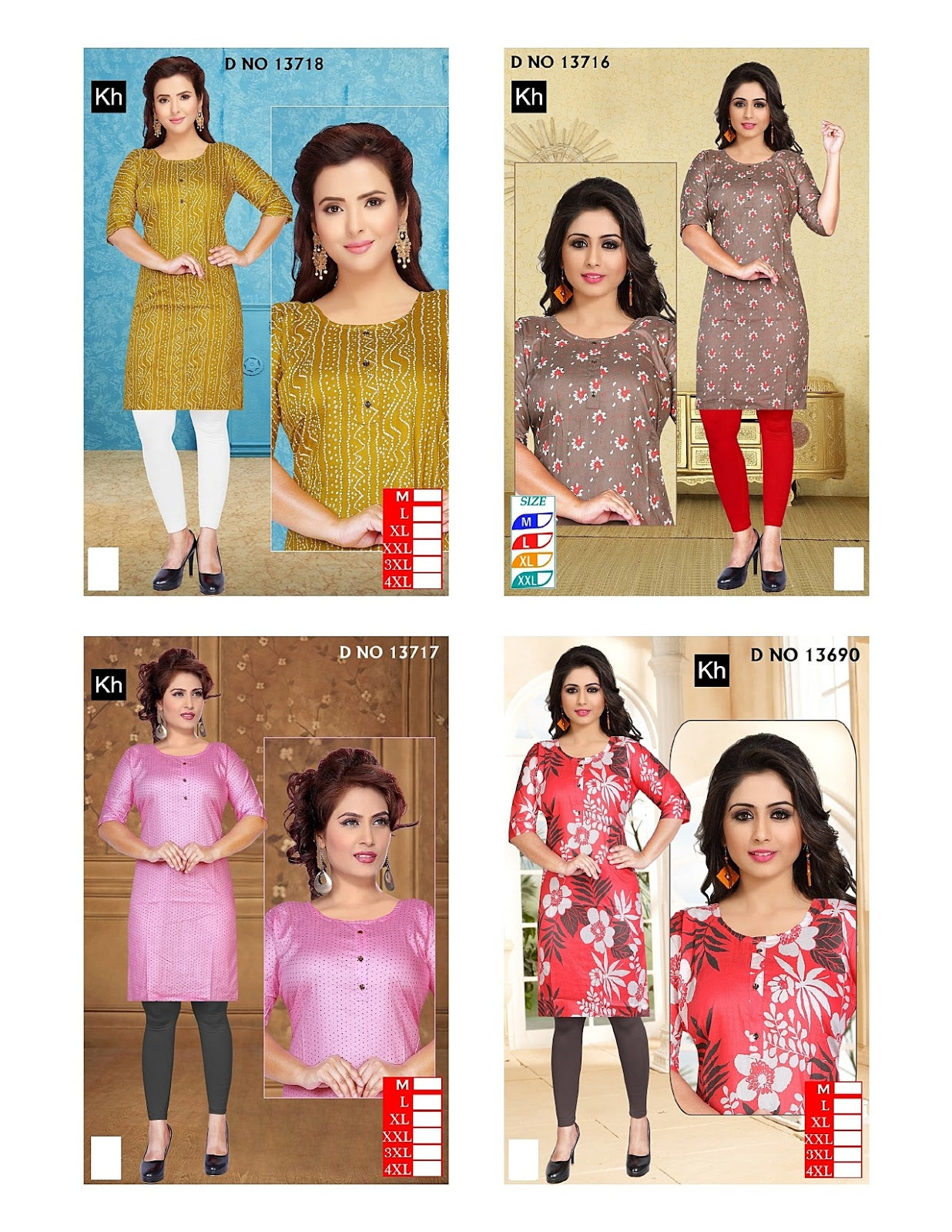 Print To Print 0608 Kh Reyon Knee Length Kurtis Manufacturer India